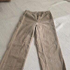 PacSun Beige Paisley Boyfriend Jeans